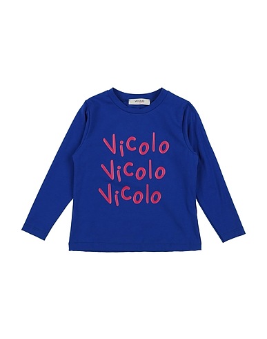 VICOLO T-shirt Bright blue 93% Cotton, 7% Elastane