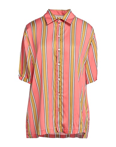 SEMICOUTURE Camicia a righe Corallo 100% Viscosa