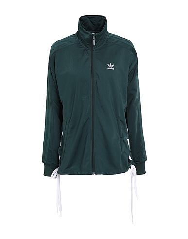 ADIDAS ORIGINALS Sweatshirt LACED TRACKTOP Dark green 100% Recycled polyester