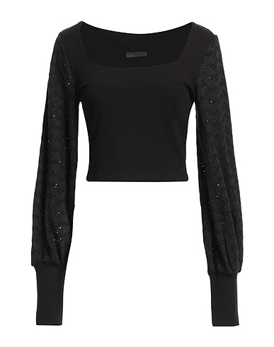GUESS Top Black 94% EcoVero™ viscose, 6% Elastane