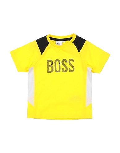 BOSS T-shirt Yellow 65% Polyester, 35% Cotton, Elastane