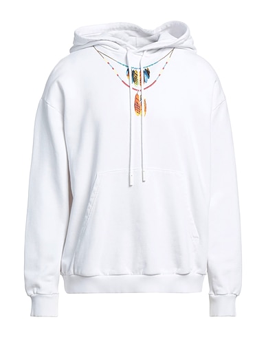 MARCELO BURLON Hooded sweatshirt White 100% Cotton, Elastane, Polyester