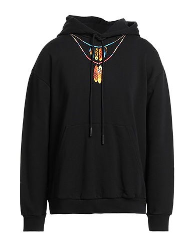 MARCELO BURLON Hooded sweatshirt Black 100% Cotton, Elastane, Polyester