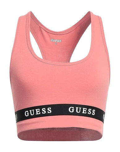 GUESS Crop top Antique rose 55% Cotton, 37% Polyester, 8% Elastane