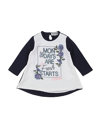 MAËLIE T-shirt Midnight blue 100% Polyester, Cotton, Elastane
