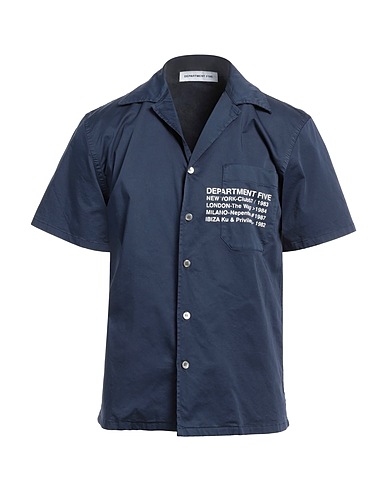 DEPARTMENT 5 Camicie Blu navy 97% Cotone, 3% Elastan