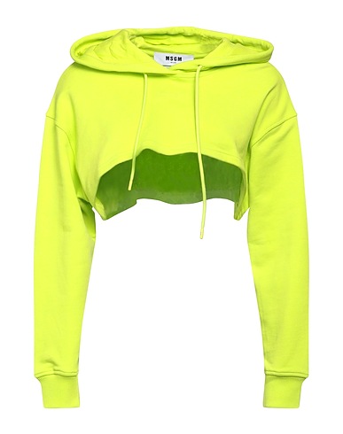 MSGM Hooded sweatshirt Light green 100% Cotton