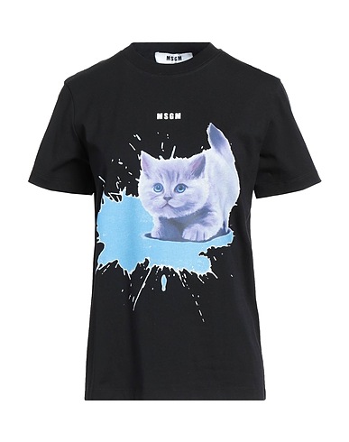 MSGM T-shirt Nero 100% Cotone