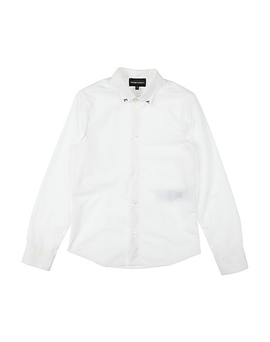 EMPORIO ARMANI Solid color shirt White 100% Cotton