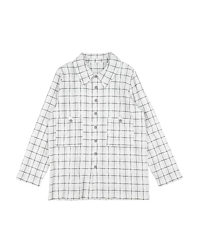 @MADILLY Patterned shirt White 45% Cotton, 20% Polyester, 15% Viscose, 15% Polyamide, 5% Other Fibres