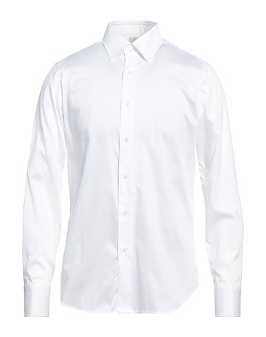 ALESSANDRO GHERARDI Solid colour shirt White 100% Cotton
