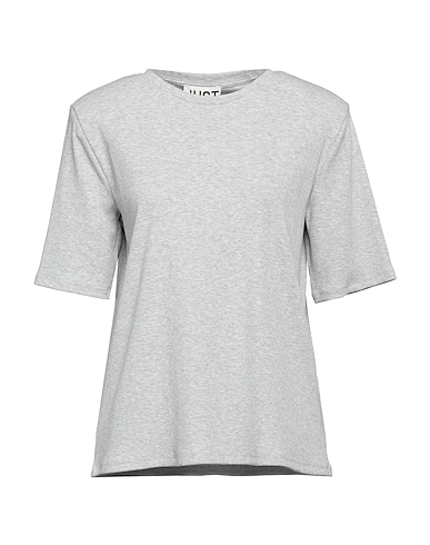 JUST FEMALE Basic T-Shirt Light grey 60% Recycled polyester, 32% EcoVero™ viscose, 8% Elastane