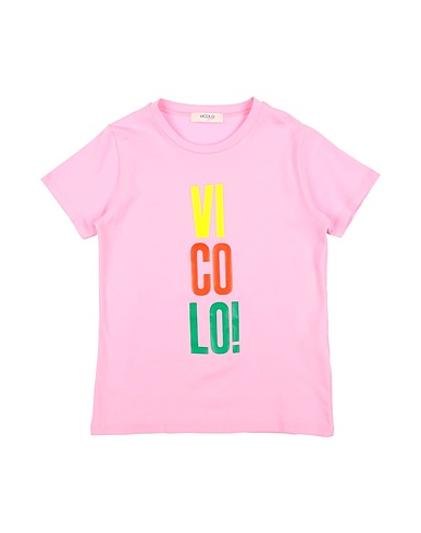 VICOLO T-shirt Pink 90% Cotton, 10% Elastane