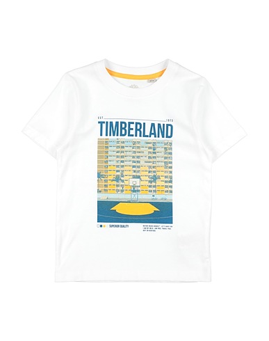 TIMBERLAND T-shirt Bianco 100% Cotone, Elastan