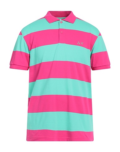 SUN 68 Polo shirt Fuchsia 95% Cotton, 5% Elastane
