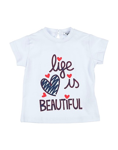 TO BE TOO T-shirt Bianco 94% Cotone, 6% Elastan