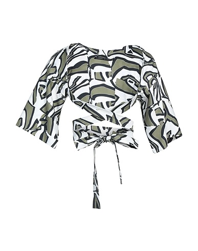 ALESSIO BARDELLE Coprispalle Verde militare 97% Cotone, 3% Elastan