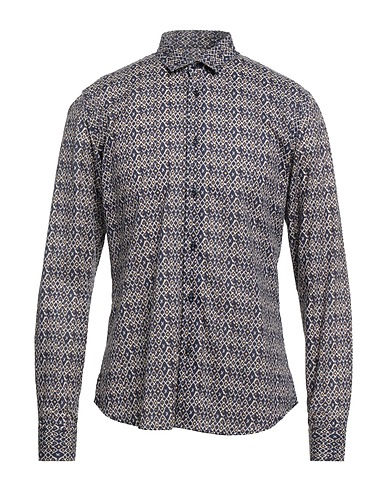 STILOSOPHY Patterned shirt Midnight blue 100% Cotton