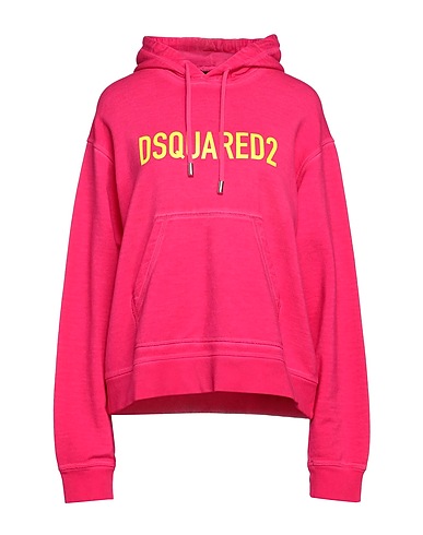 DSQUARED2 Hooded sweatshirt Fuchsia 100% Cotton, Elastane