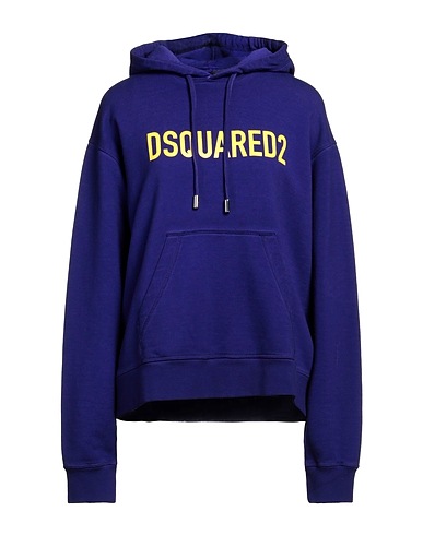 DSQUARED2 Hooded track jacket  Dark purple 100% Cotton, Elastane