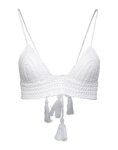 P.A.R.O.S.H. Crop top White 100% Cotton