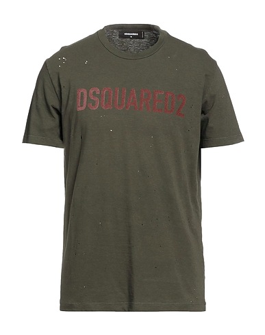 DSQUARED2 T-shirt Verde militare 100% Cotone