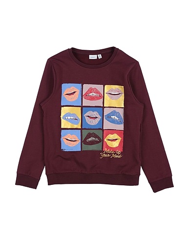 NAME IT® Sweatshirt Burgundy 95% Organic cotton, 5% Elastane