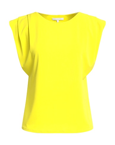 PATRIZIA PEPE Top Yellow 75% Acetate, 20% Polyamide, 5% Elastane