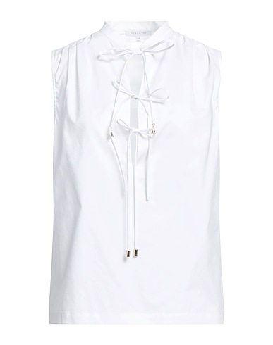 PATRIZIA PEPE Solid colour shirts & blouses White 100% Cotton