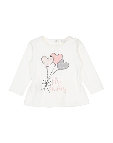 MEILISA BAI T-shirt Ivory 90% Cotton, 10% Elastane