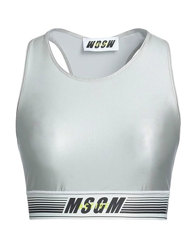 MSGM Crop top ACTIVE Light grey 79% Polyamide, 21% Elastane