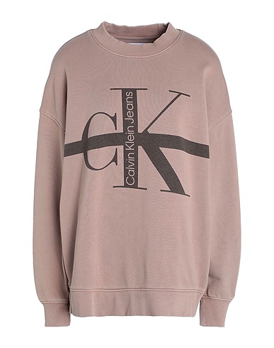 CALVIN KLEIN JEANS Sweatshirt Light brown 100% Cotton
