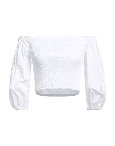 PATRIZIA PEPE Off-the-shoulder top White 100% Cotton