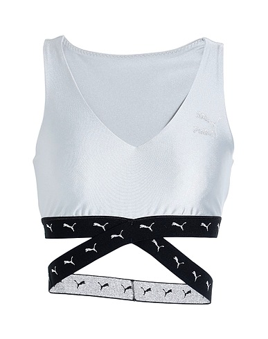 PUMA Crop top SQ Cropped Top
 Light grey 77% Polyamide, 23% Elastane