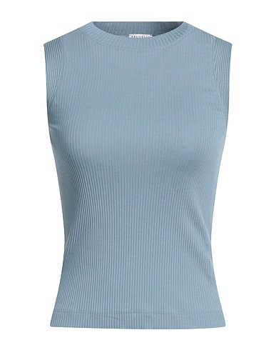 BRUNELLO CUCINELLI T-shirt Blu chiaro 100% Cotone, Ottone