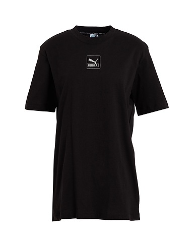 PUMA T-shirt basique Brand Love Relaxed Tee Noir 100% Coton