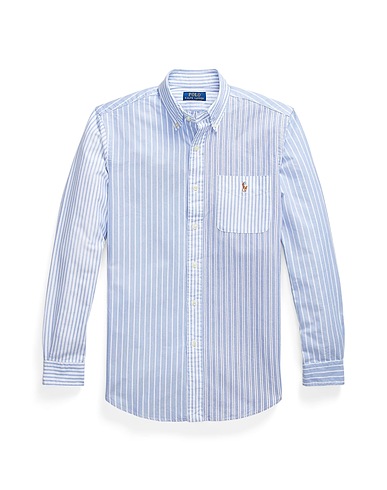 POLO RALPH LAUREN Striped shirt Sky blue 100% Cotton