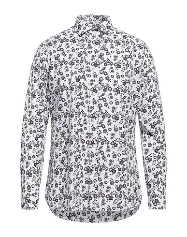 GIAMPAOLO Patterned shirt Blue 100% Cotton