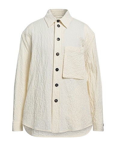 T_COAT Camicia fantasia Avorio 99% Cotone, 1% Elastan