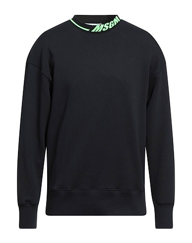 MSGM Felpa Nero 100% Cotone