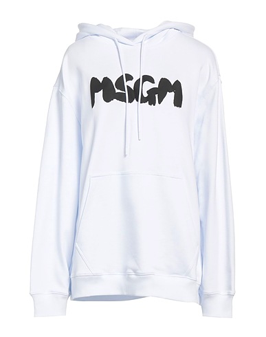 MSGM Felpa Bianco 100% Cotone