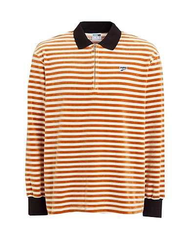 PUMA Polo shirt Downtown Velour Polo Camel 73% Cotton, 25% Polyester, 2% Elastane