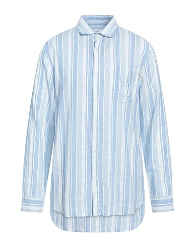GUESS Striped shirt Sky blue Cotton