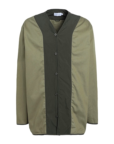 TOPMAN Patterned shirt Military green 100% Cotton, Nylon