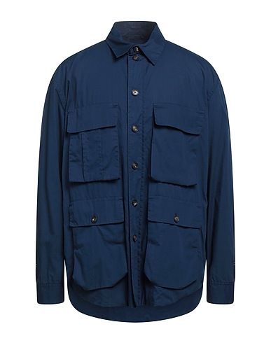 T_COAT Solid colour shirt Blue 100% Cotton