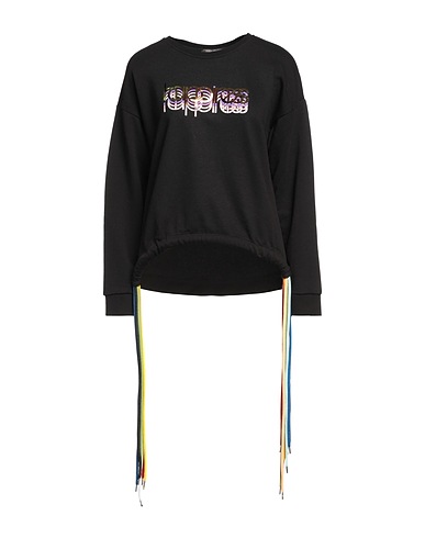 HAPPINESS Sweatshirt Black 100% Cotton