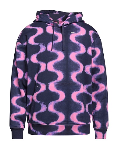 McQ Alexander McQueen Hooded track jacket  Navy blue 100% Cotton, Polyester, Elastane