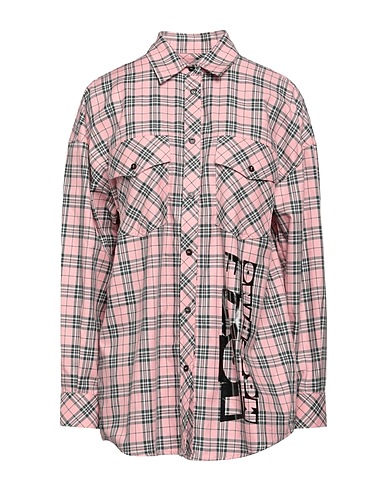 LOVE MOSCHINO Checked shirt Pink 100% Cotton