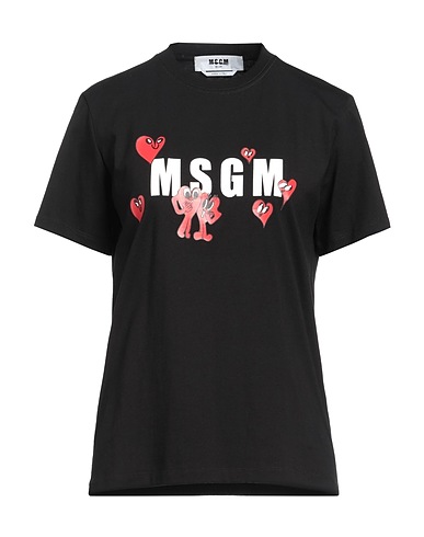 MSGM T-shirt Nero 100% Cotone