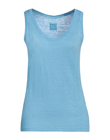 120% LINO Tank top Sky blue 100% Linen
